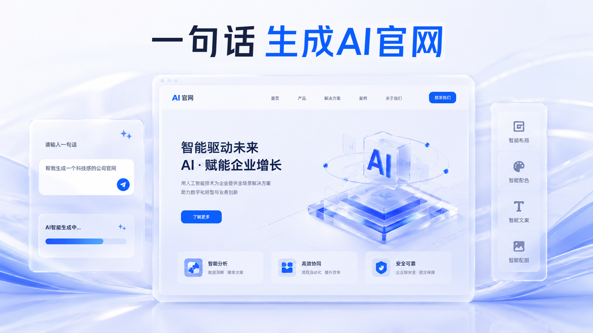 一句话生成官网